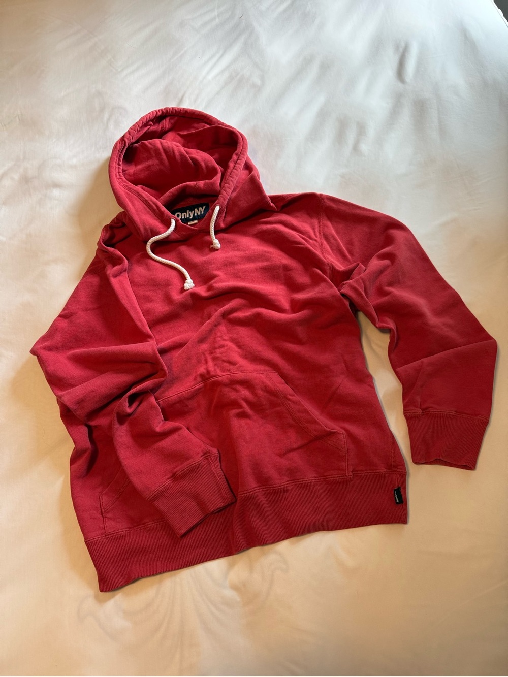 ONLY Red Pullover Hoodie - Unisex S